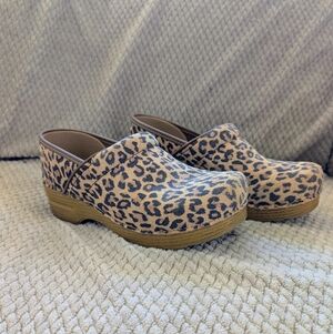 Dansko Leopard Print Clogs